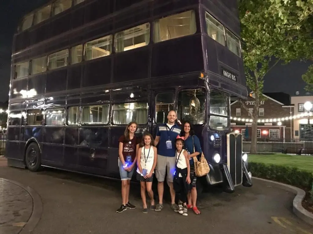 The Knights Bus photo op in Diagon Alley at Universal Orlando is a bonus must-do!