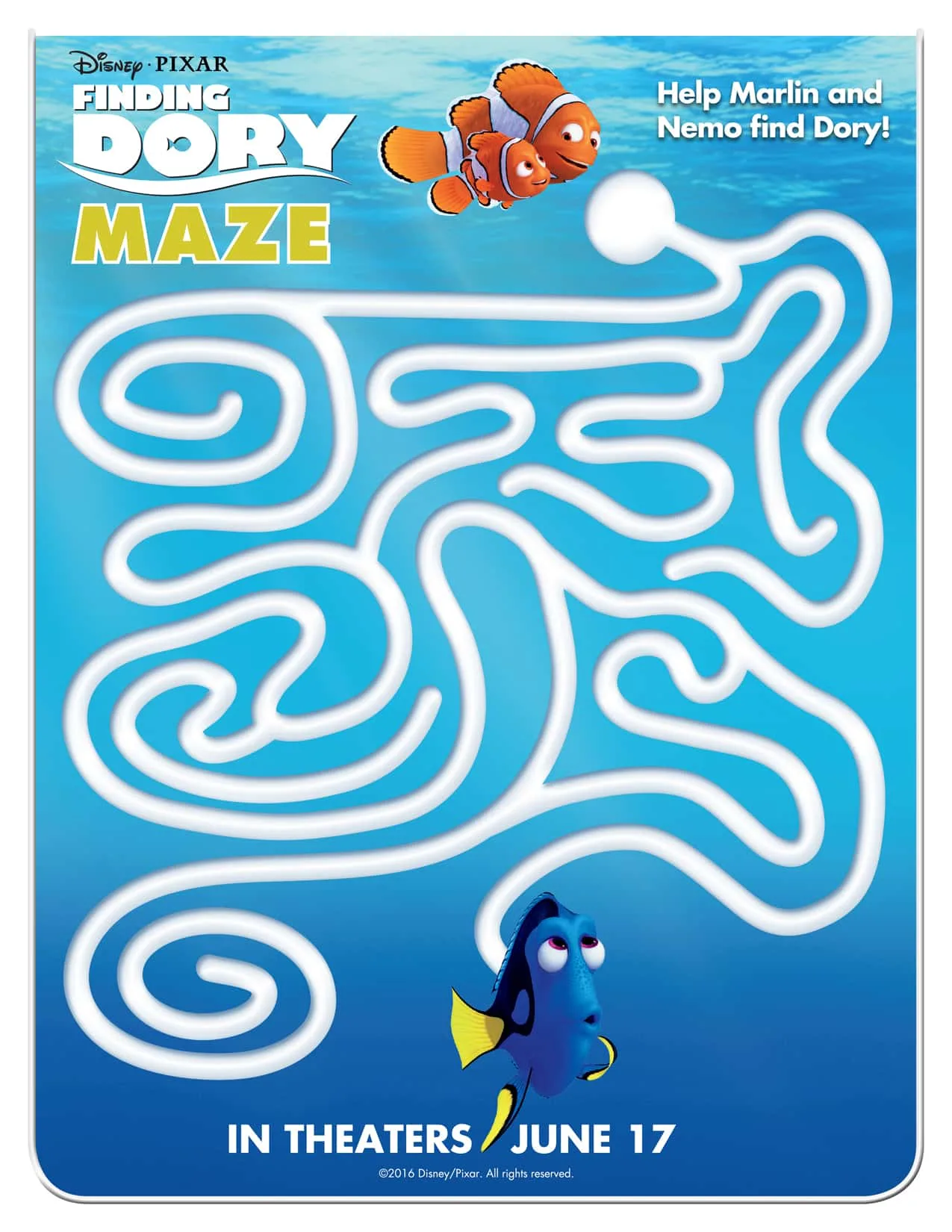 Finding Dory Activity Sheet