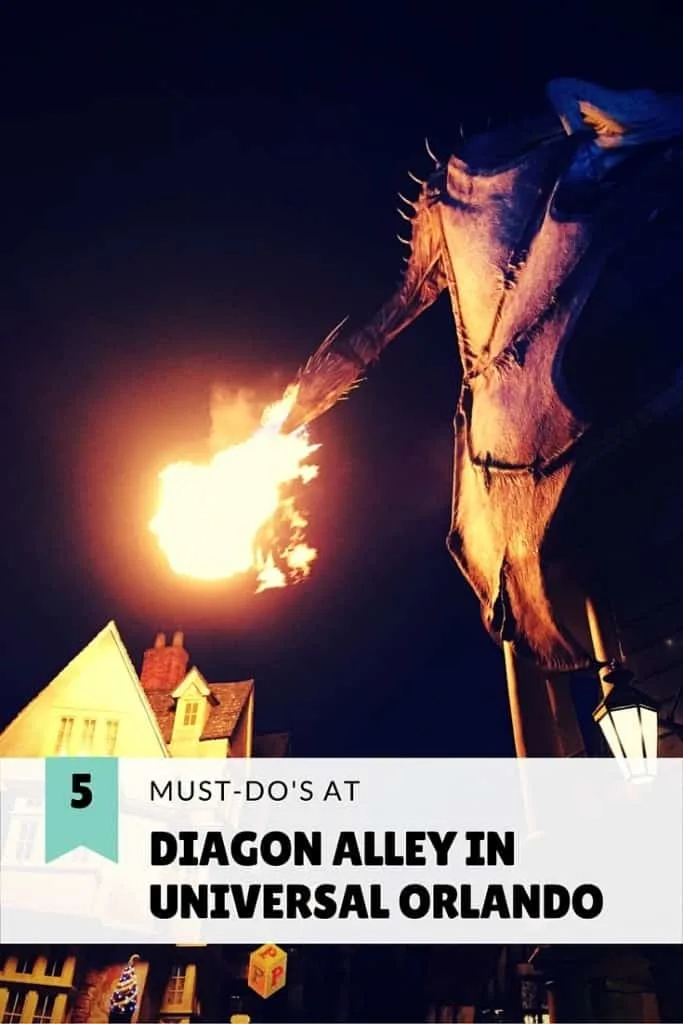 5 Must-Do's when visiting Diagon Alley at the Wizarding World of Harry Potter in Universal Orlando! There is plenty for little ones, too!