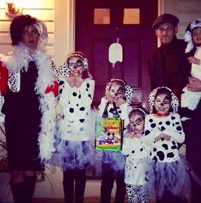 DIY Family 101 Dalmatians Costume including Cruella De Vil Lola Lambchops