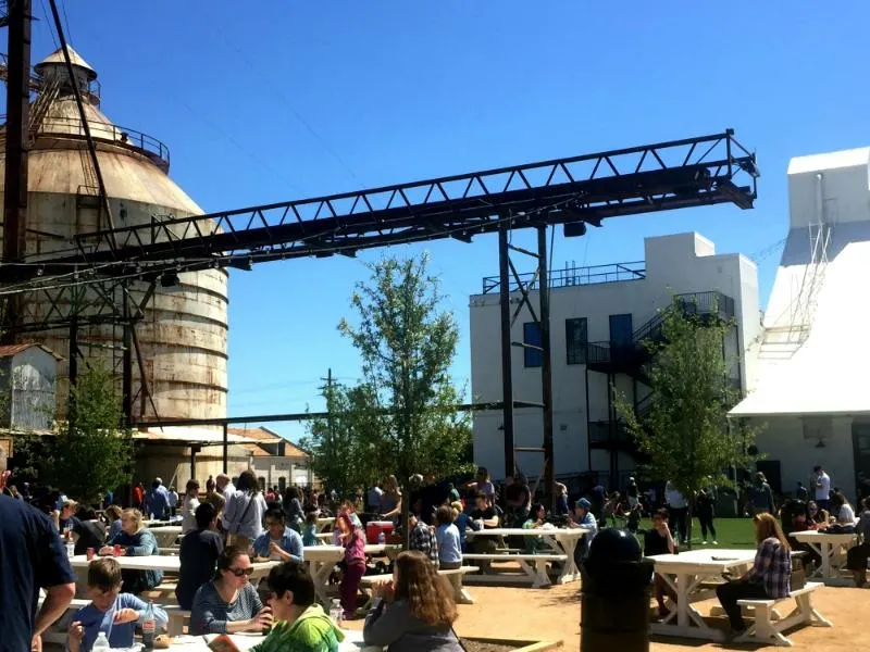 Spending time on the lawn at Magnolia Market