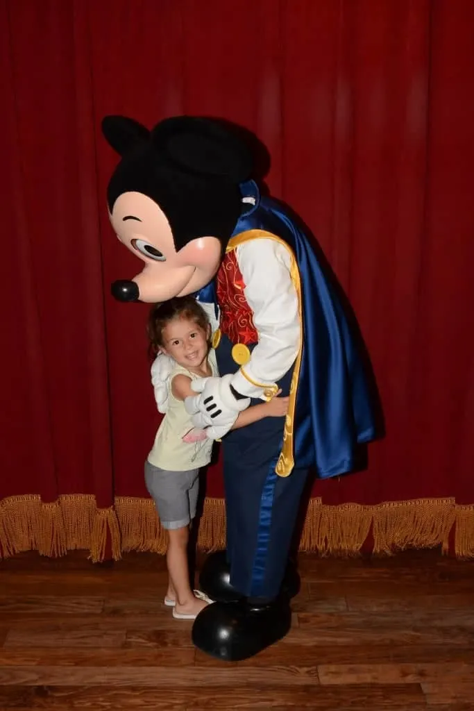 Meeting Talking Mickey Mouse at Magic Kingdom is the best for toddlers at Disney World!
