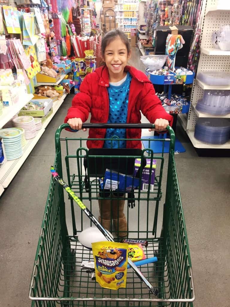 Shopping at the Dollar Store for Christmas gifts is a family tradition!