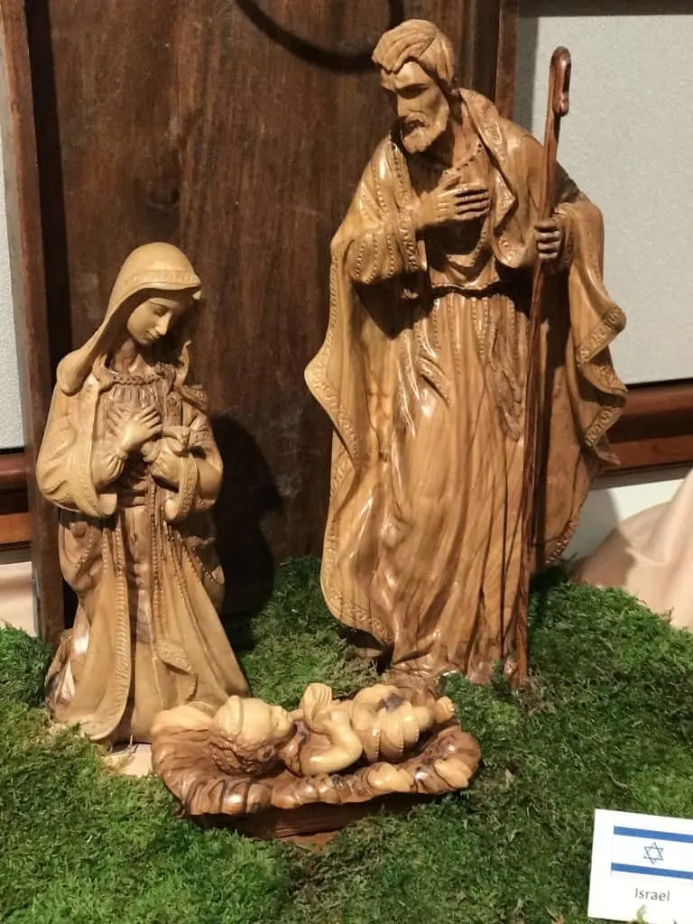 international crèches and nativity sets from Israel found at the Washington D.C. Temple Visitors' Center