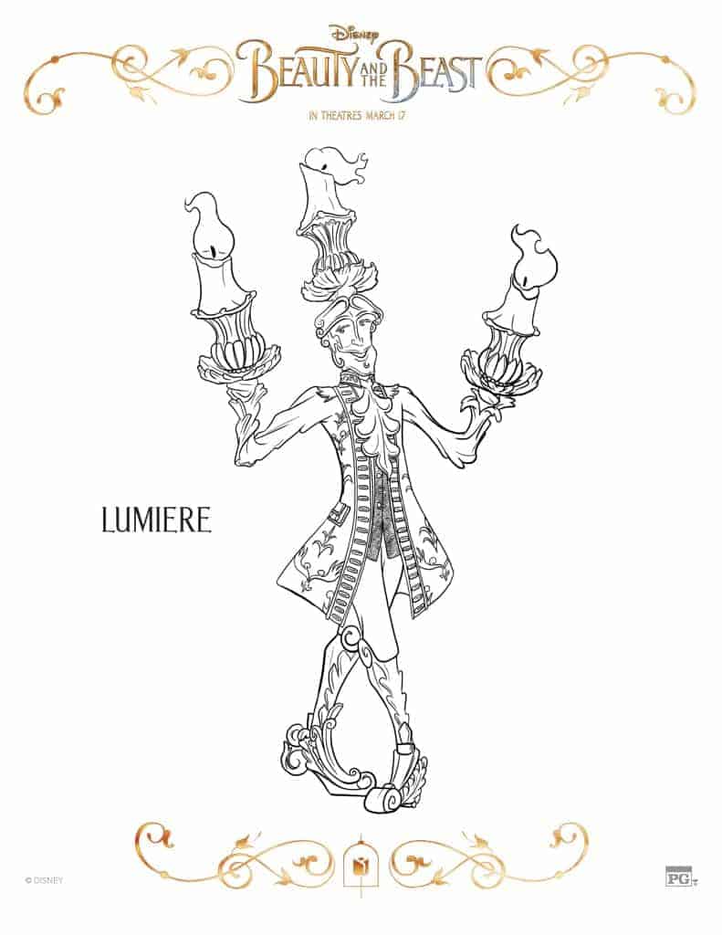 Free Printable Beauty and the Beast Coloring Pages   Lola Lambchops