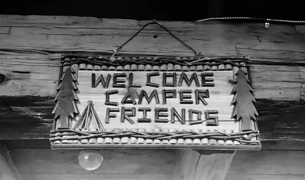 Feel at home with a welcome sign at Hersheypark camping resort.