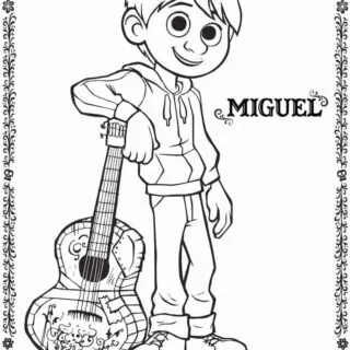 Miguel Coco Coloring Page
