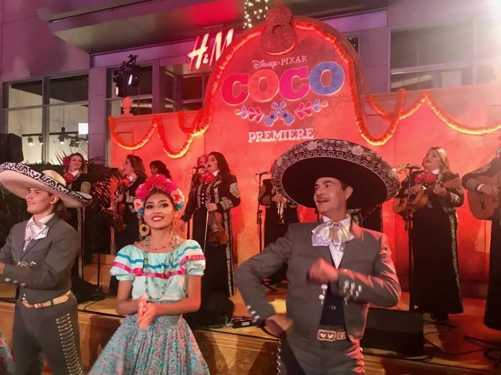 Guests were greeted by mariachis at the Coco Red Carpet Premiere