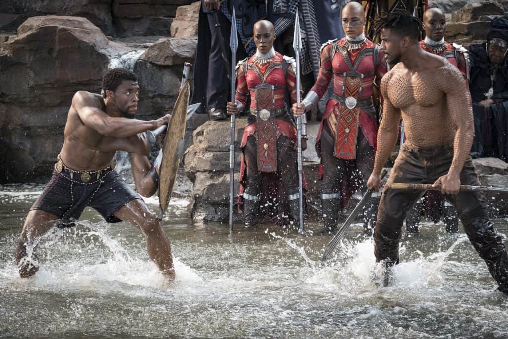 Is Black Panther ok for kids? No nudity unless you count shirtless Michael Jordan and Chadwick Boseman.