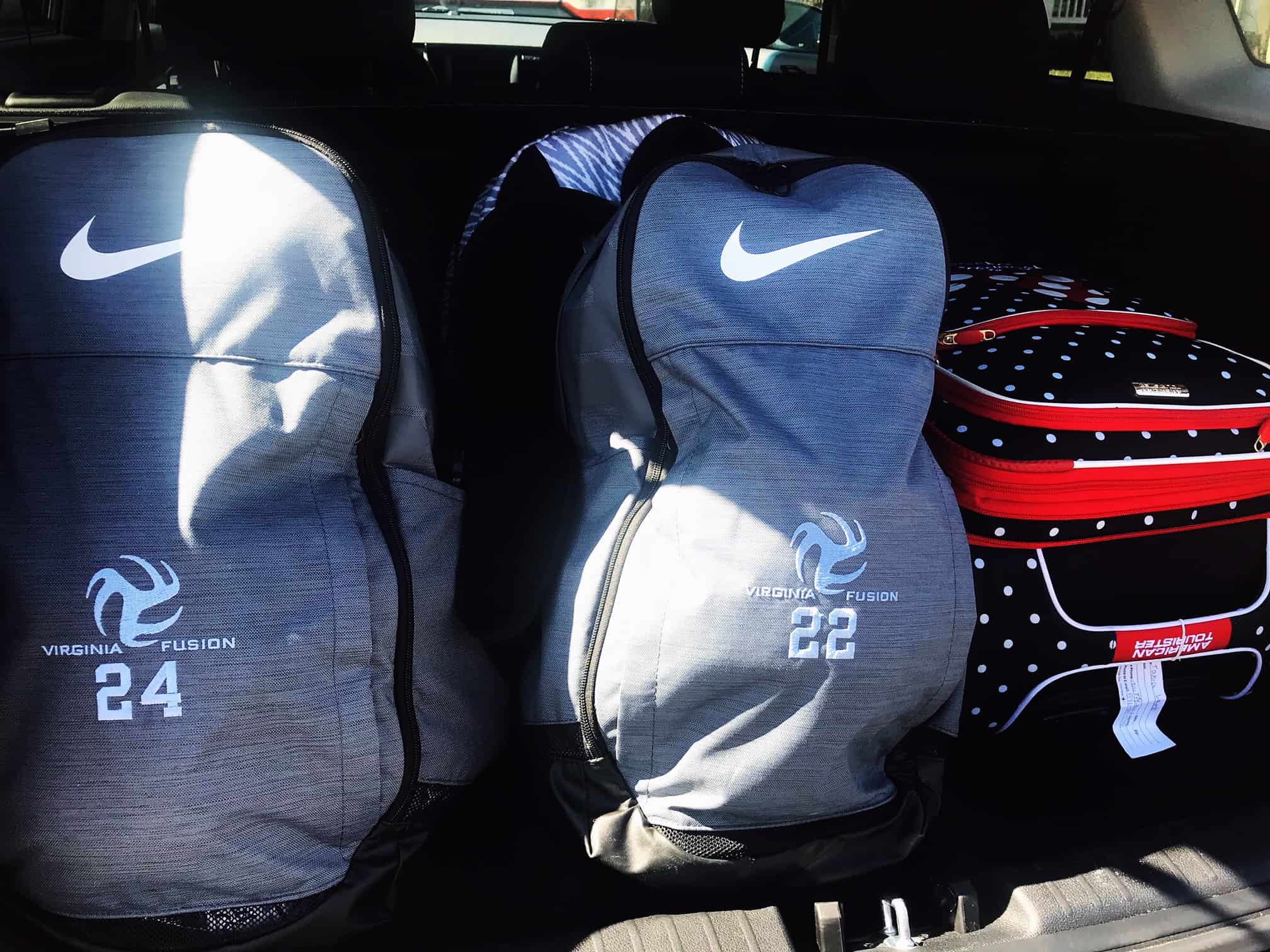 The Kia Niro has plenty of trunk space for sports equipment.