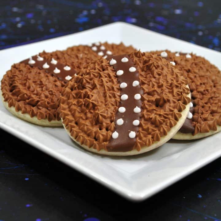 Star Wars cookies that look like Chewbacca for Solo: A Star Wars Story