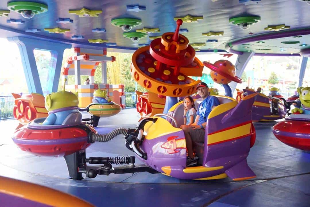 Alien Swirling Saucers is great for the whole family at Toy Story Land including toddlers at Walt Disney World.