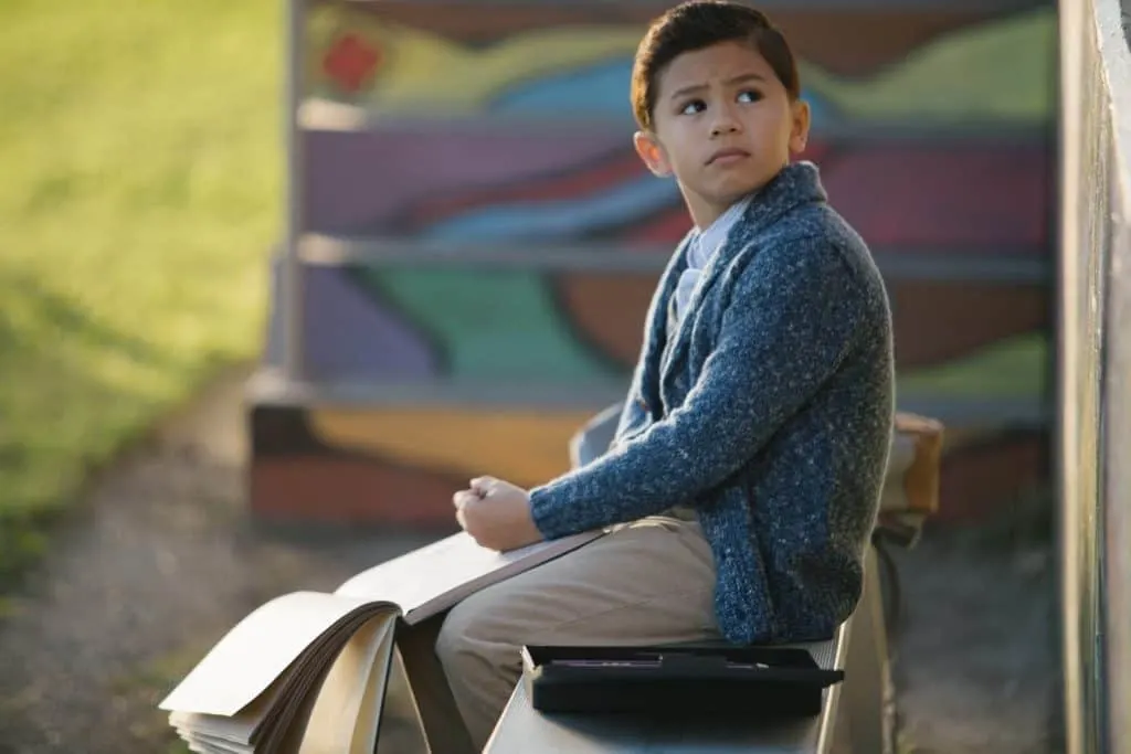 Deric McCabe as Charles Wallace in A Wrinkle in Time