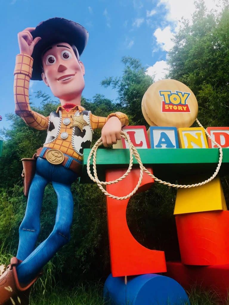 Toy Story Land is a great addition for Disney World with Toddlers. Sheriff Woody welcomes you to Toy Story Land for Kids.