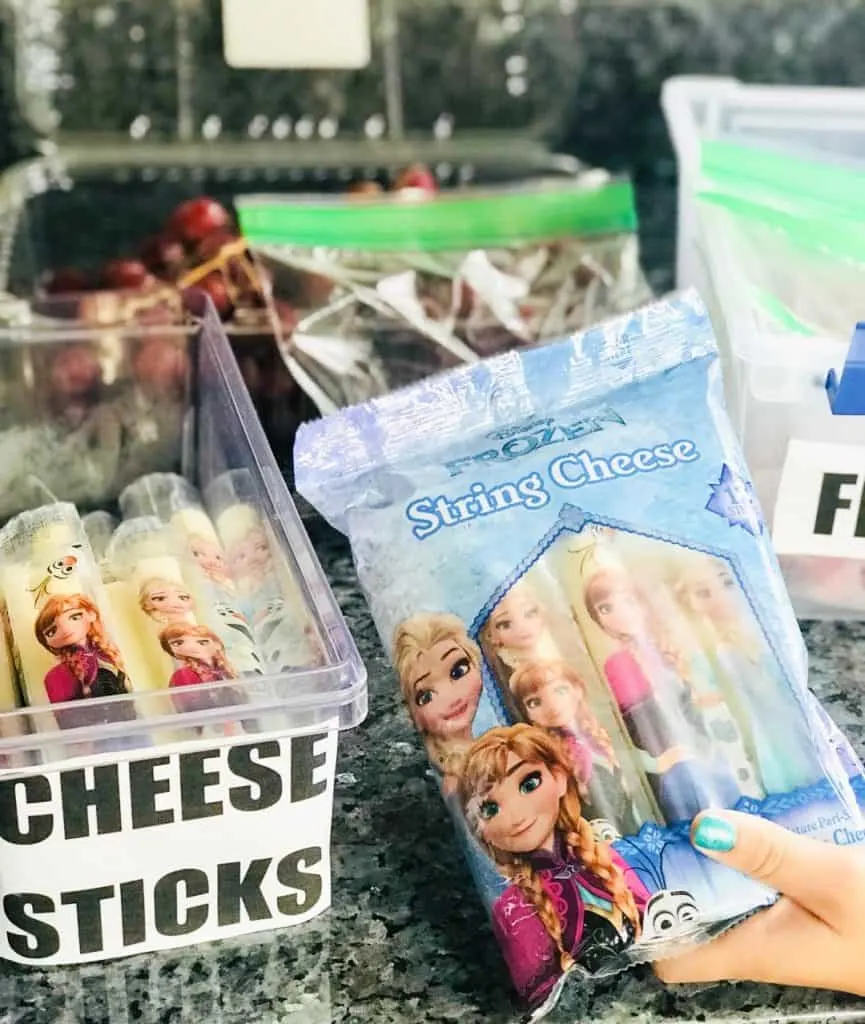 Prep for school lunches with this refrigerator organization system.