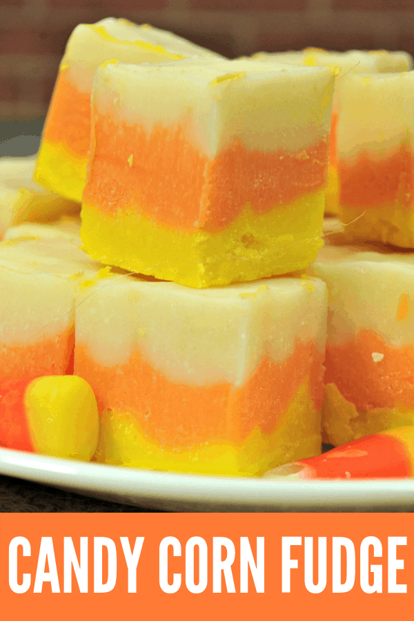 Easy Halloween Desserts - check out this Candy Corn Fudge recipe for your Halloween parties.
