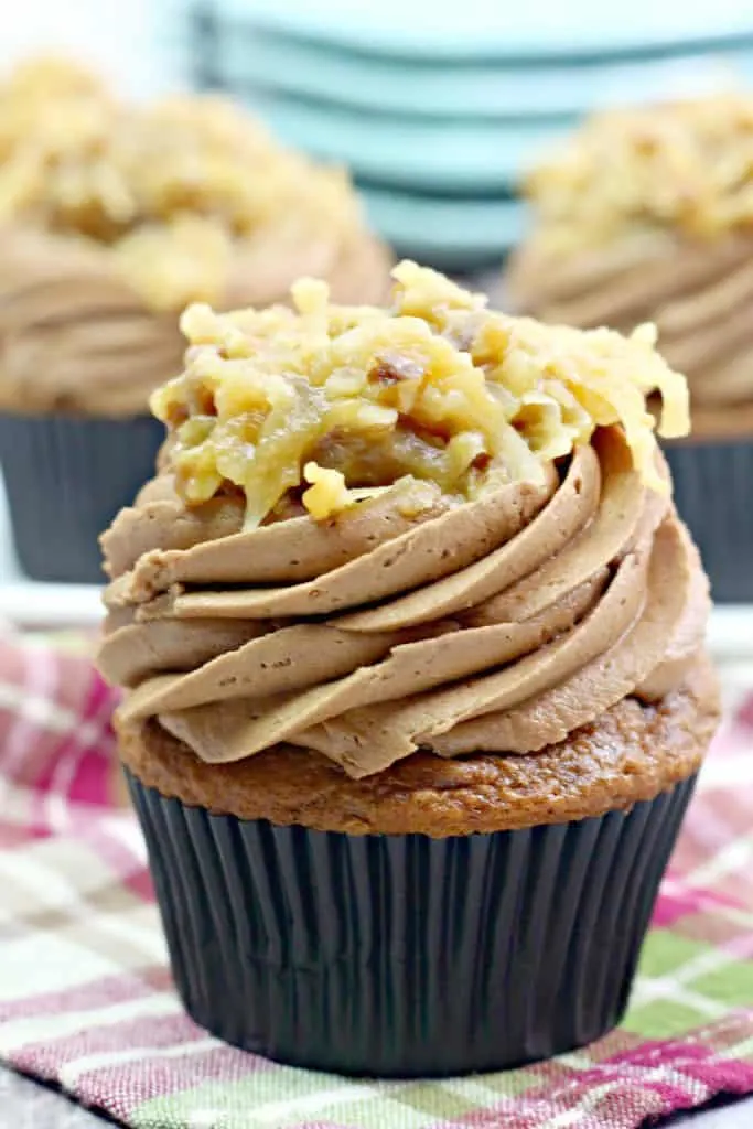 The Best German Chocolate Cupcakes