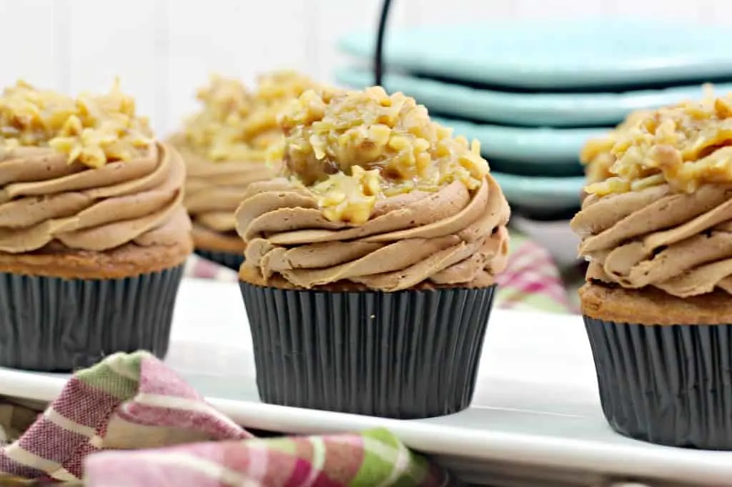 German Chocolate Cupcakes