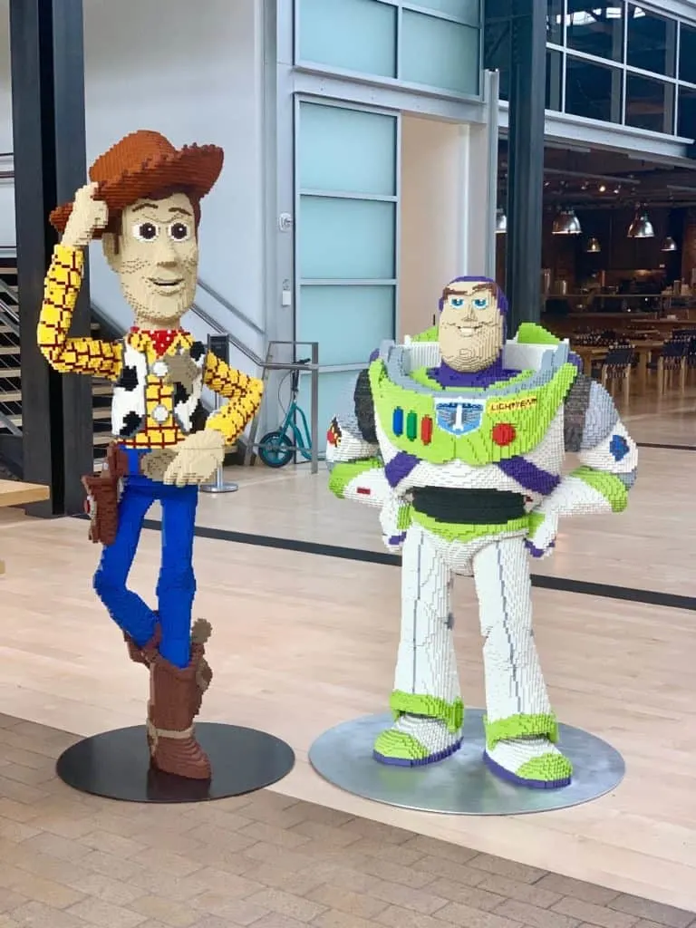 LEGO Buzz Lightyear and Woody at Pixar Animation Studios