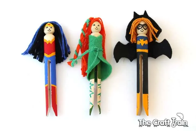 Make your own superhero dolls for kids.