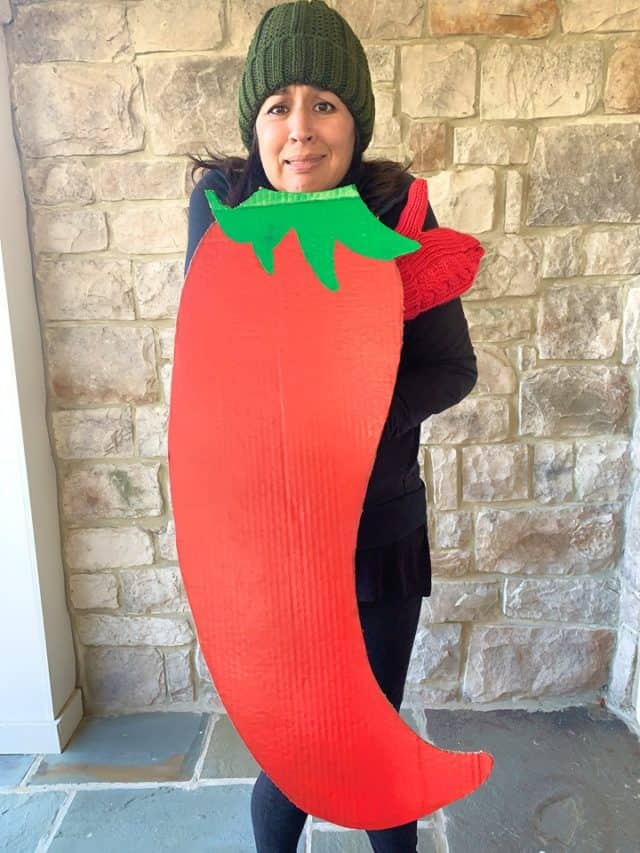 Punny DIY Chili Pepper Costume Lola Lambchops