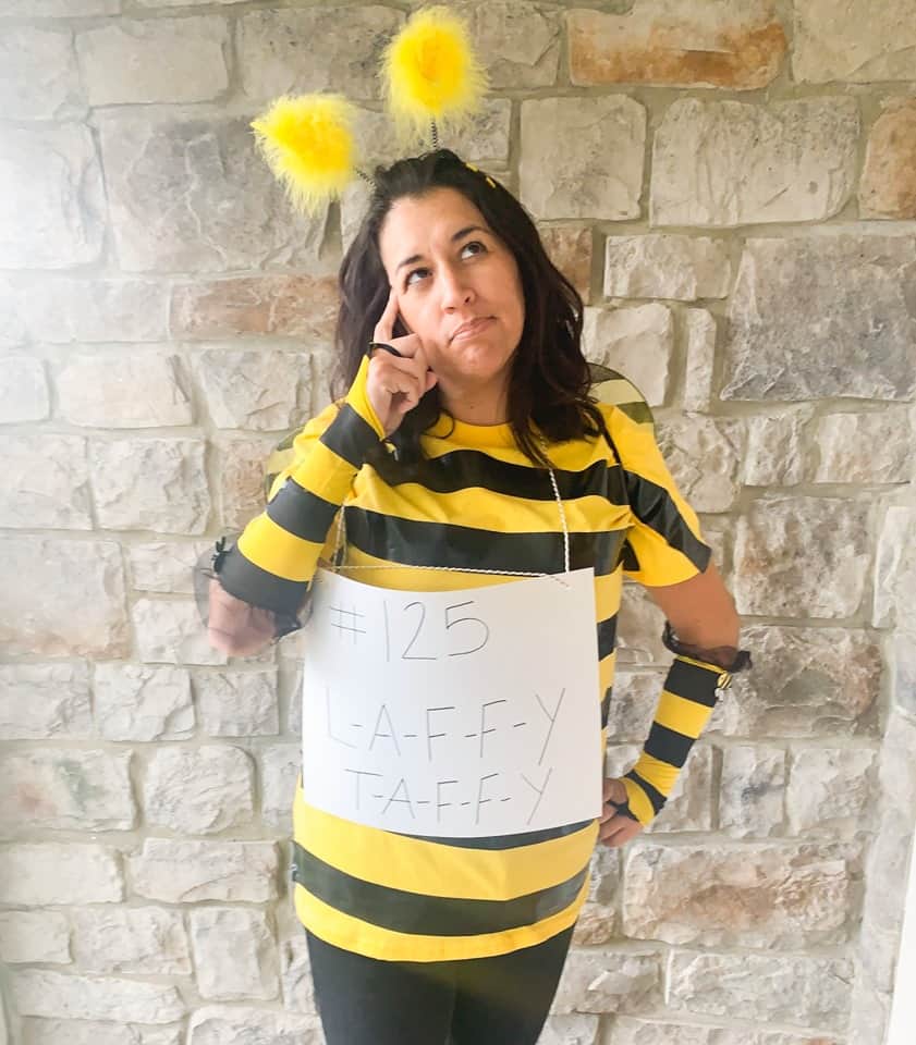 DIY Thinker Spelling Bee costume