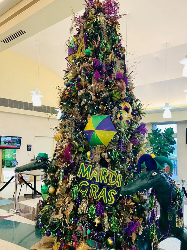 Mardi Gras Tree Lake Charles Airport