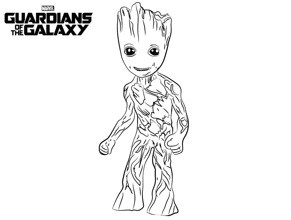Groot Disney Coloring Page