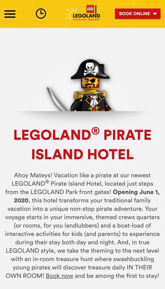 Book Reservations for Pirate Island Hotel