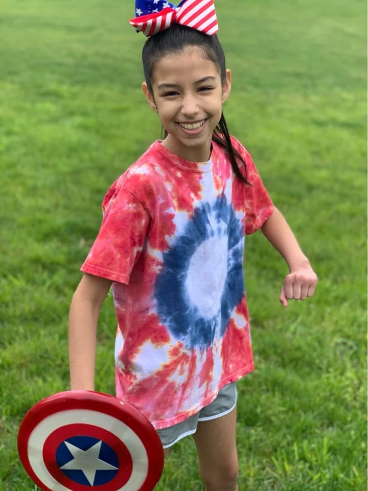 DIY Captain America Tie Dye Shirt