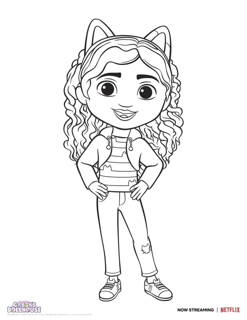 Gabby's Dollhouse Coloring Page