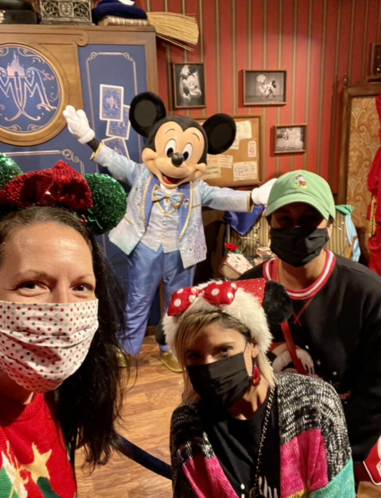 Mickey Meet and Greet Magic Kingdom with masks