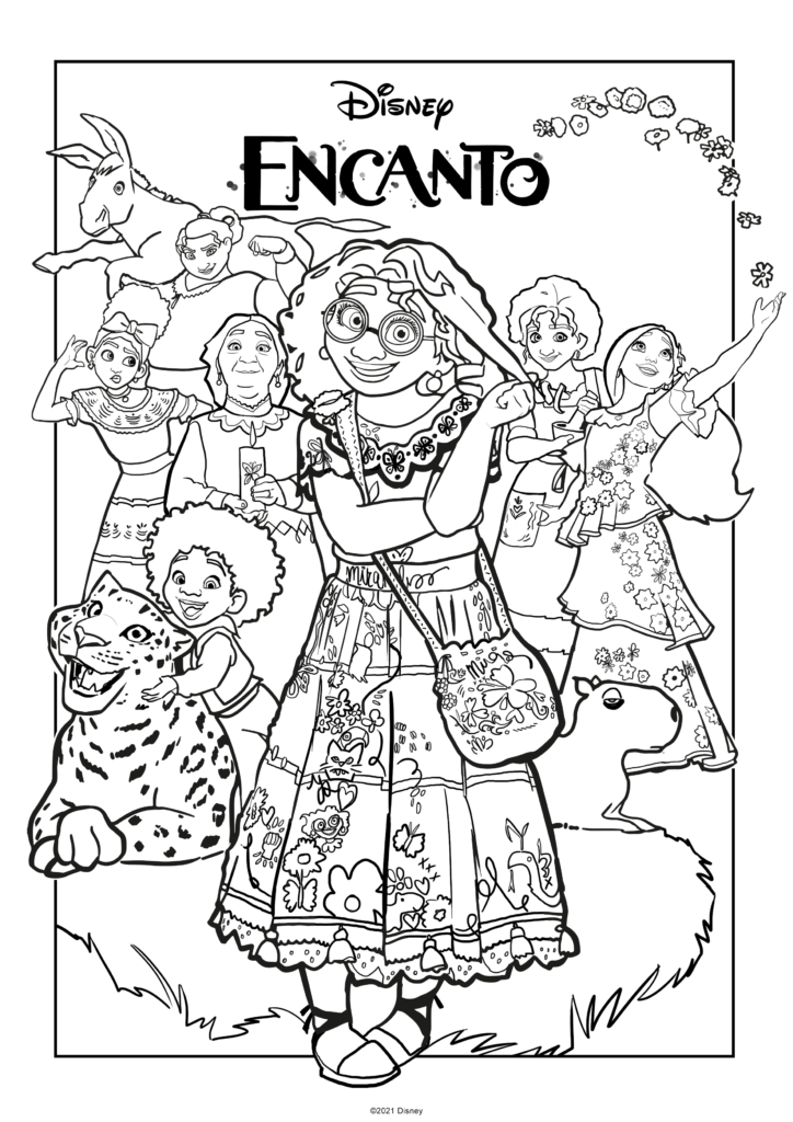 Disney Encanto Madrigal Family Coloring Page