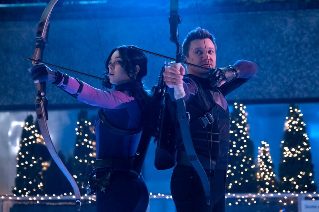 Hawkeye Parents Guide Hawkeye and Kate Bishop with Arrows