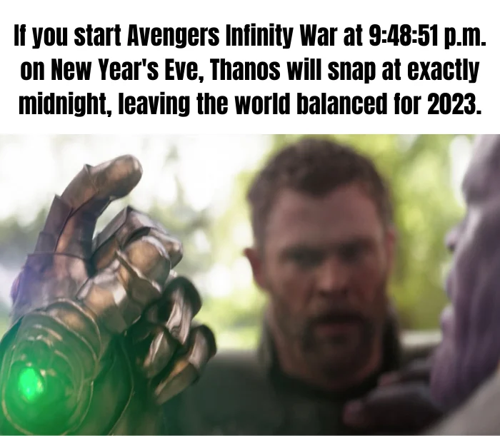 Marvel New Years Eve Countdown Meme