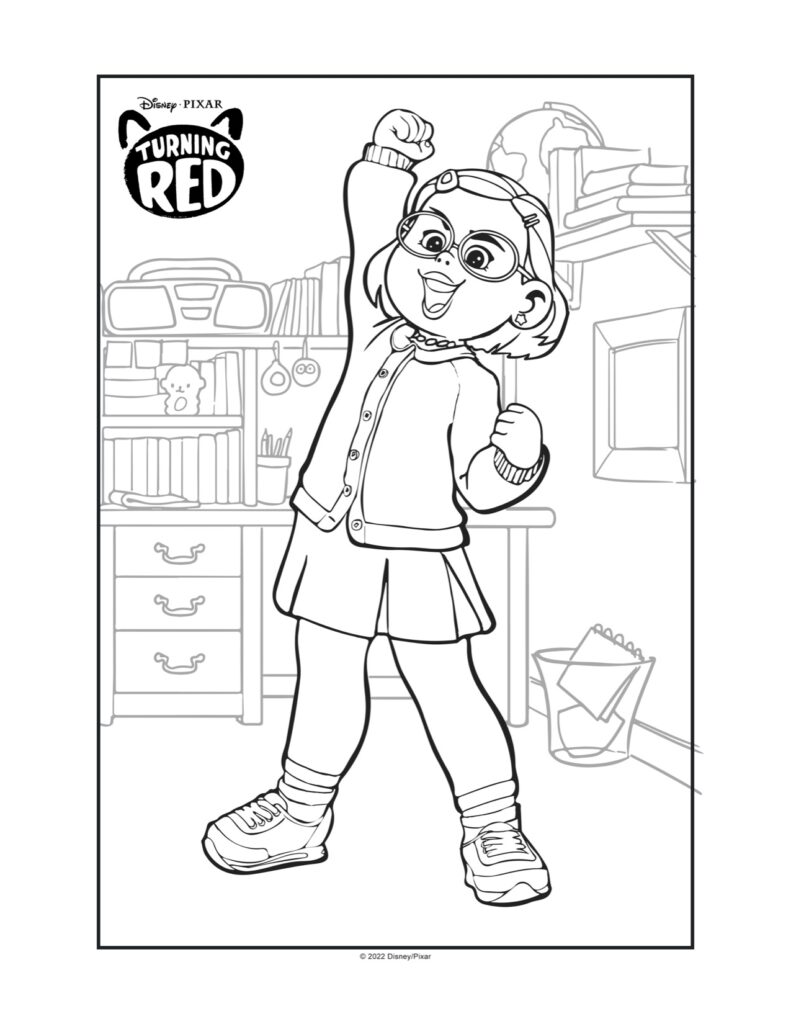 Free Mei Turning Red Coloring Page