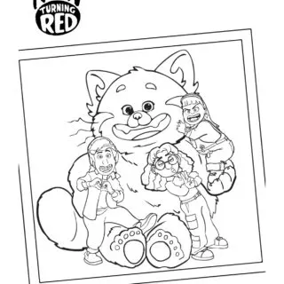 Turning Red Girl Gang Coloring Page