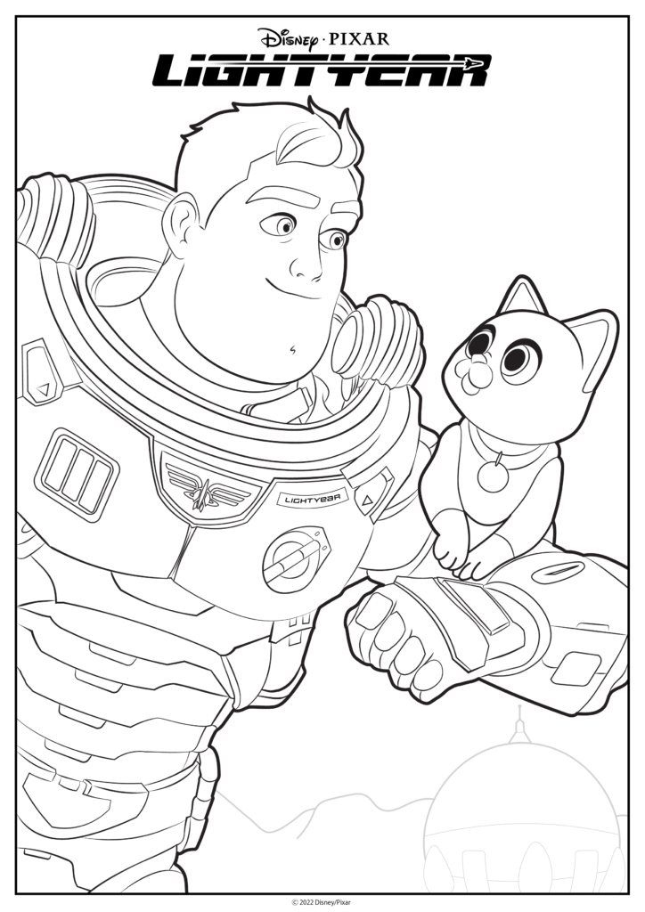 Buzz and Sox Lightyear Coloring Page