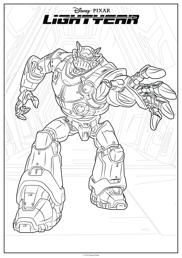 Zurg Coloring Page Lightyear Movie