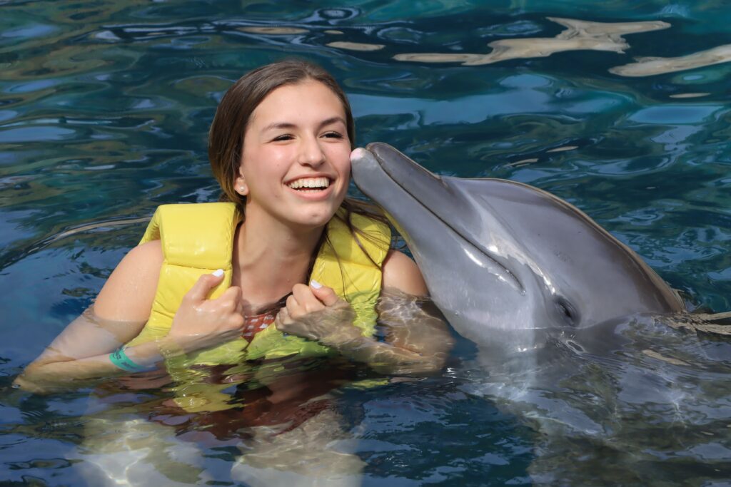 Dolphin Kiss at Dolphinaris