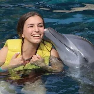Dolphin Kiss at Dolphinaris