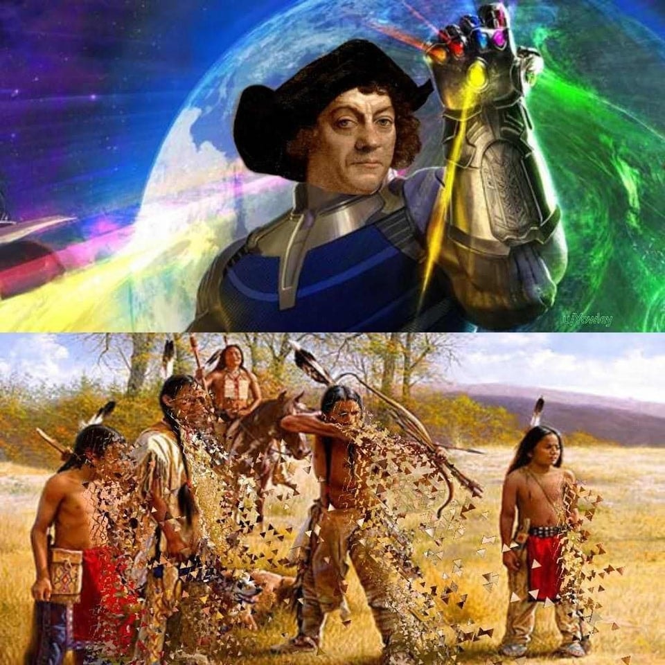 Columbus Day Thanos Meme