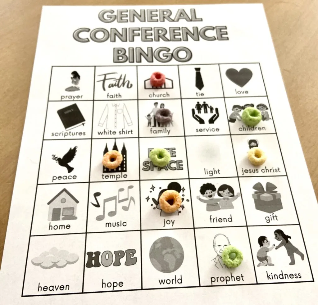 Printable General Conference Game