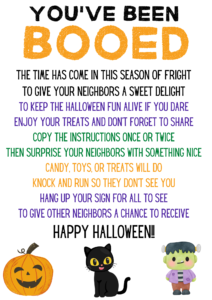 You've Been Booed Free Printable Poem and Sign - Lola Lambchops