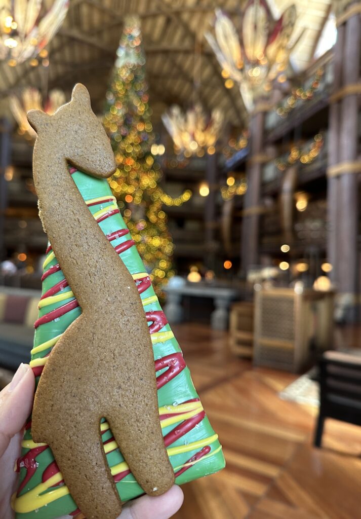 Gingerbread giraffe cookie Animal Kingdom Lodge