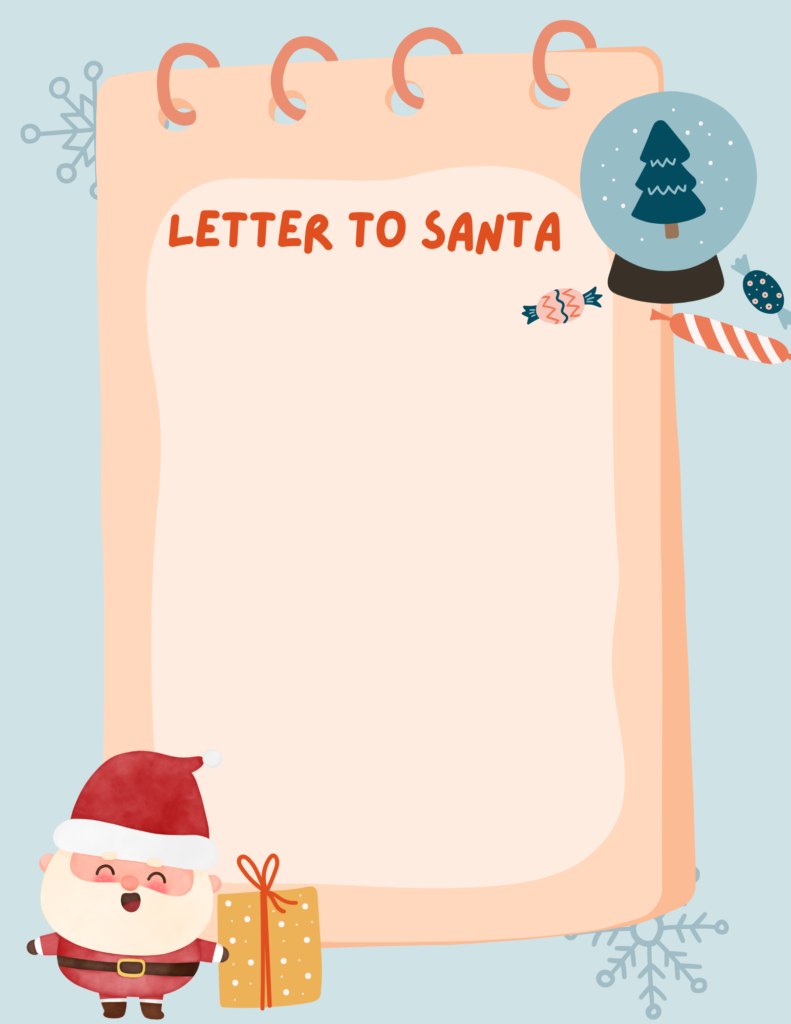 Letter to Santa From Child Template