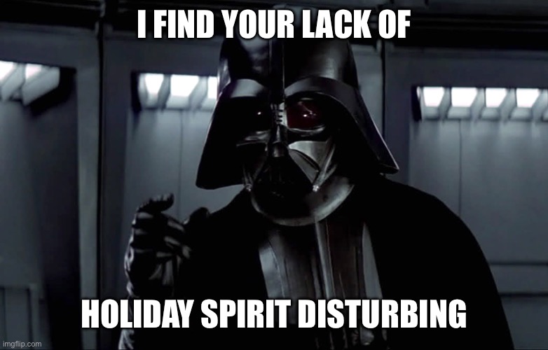 Darth Vader Holiday Spirit