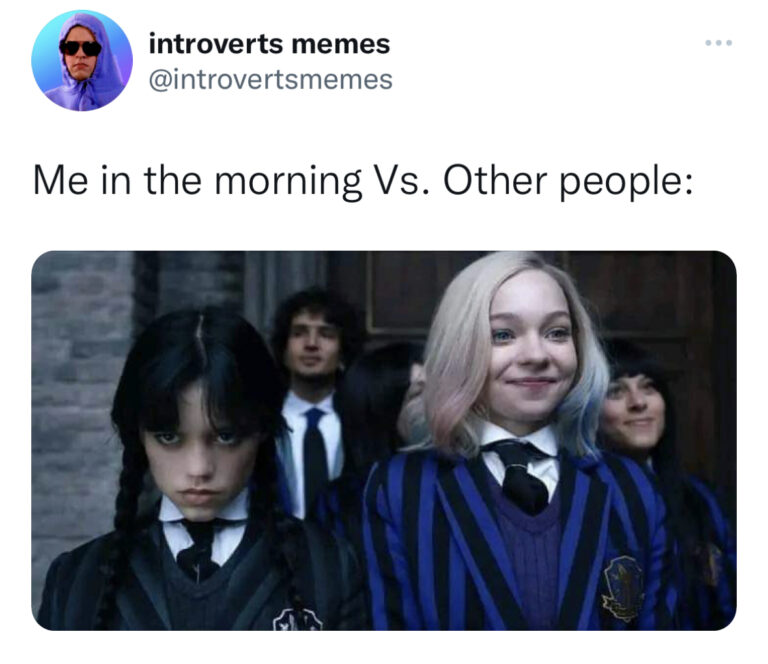 Enid and Wednesday Meme