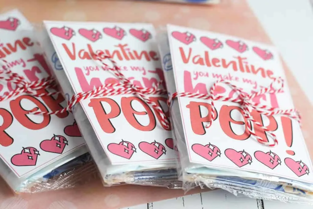 DIY Printable Popcorn Valentines