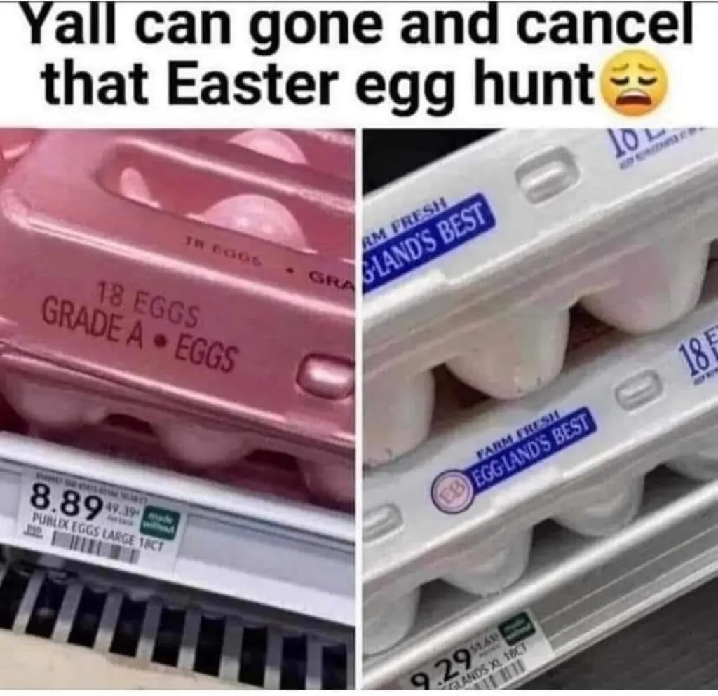 Memes about egg prices